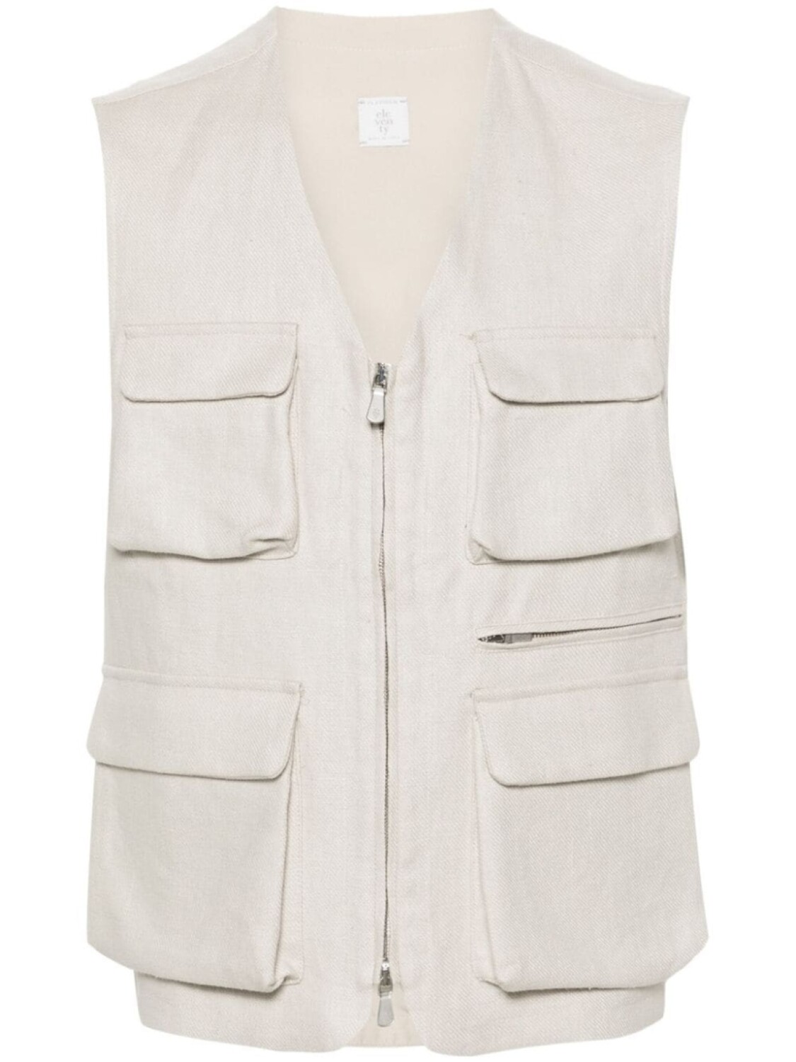 Жилет с V-образным вырезом Eleventy, бежевый 
Жилет с V-образным вырезом Eleventy, бежевый