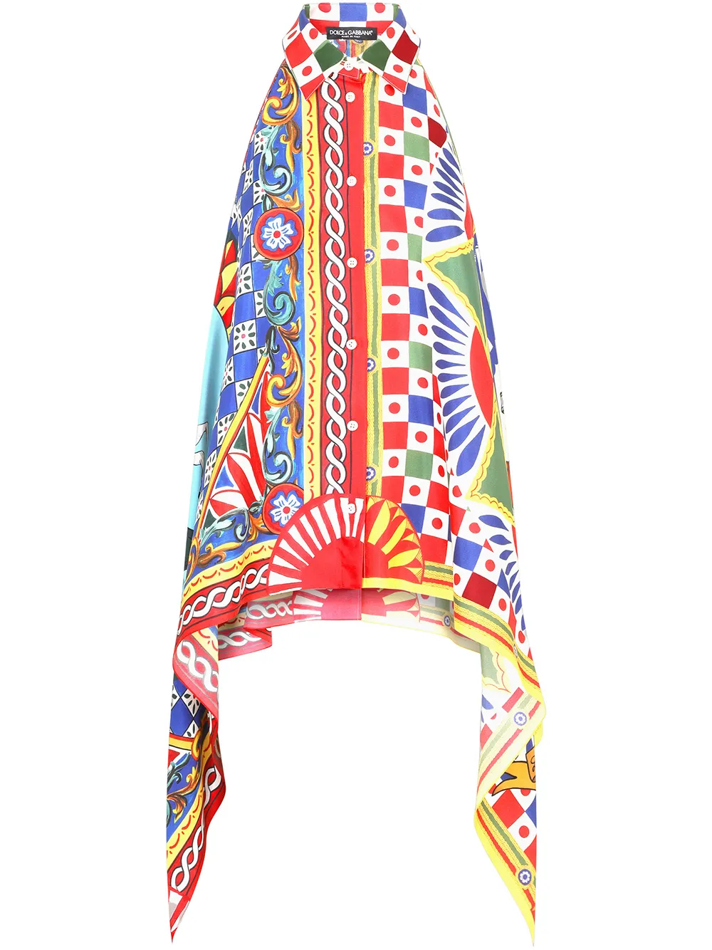 Топ с вырезом халтер и принтом Carretto DOLCE & GABBANA, красный
Топ с вырезом халтер и принтом Carretto DOLCE & GABBANA, красный