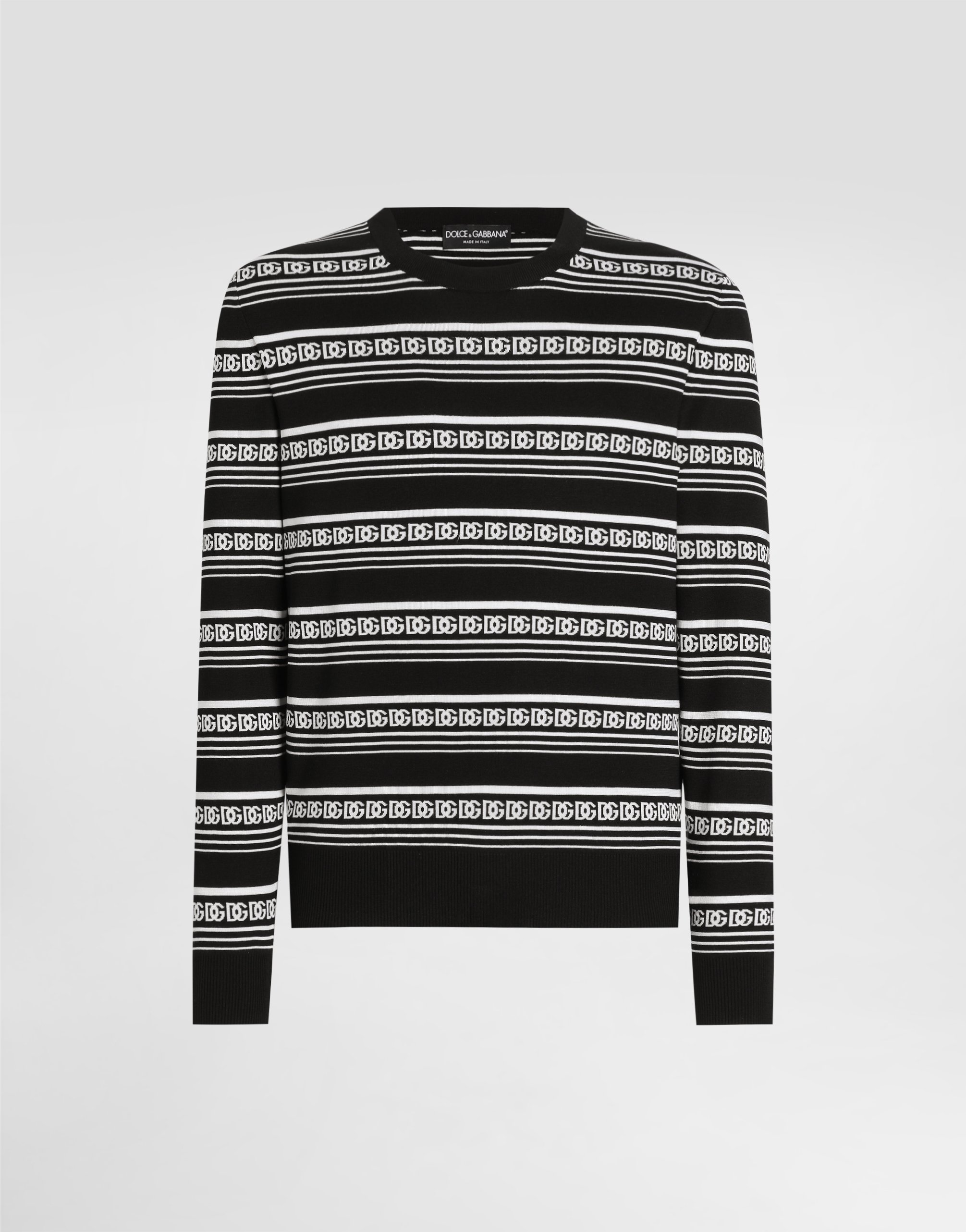 Шелковый пуловер с круглым вырезом и логотипом Dolce & Gabbana, мультиколор
Шелковый пуловер с круглым вырезом и логотипом Dolce & Gabbana, мультиколор