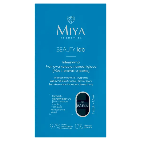 Интенсивный 7-дневный увлажняющий уход за лицом, 7x1,5 мл Miya Cosmetics Beauty.Lab
Интенсивный 7-дневный увлажняющий уход за лицом, 7x1,5 мл Miya Cosmetics Beauty.Lab