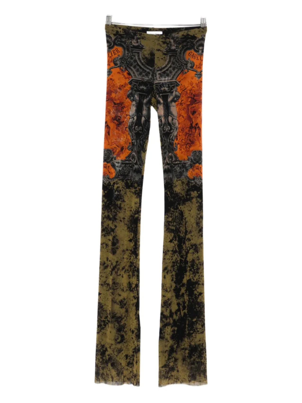 Брюки с абстрактным принтом от Jean Paul Gaultier, черный 
Брюки с абстрактным принтом от Jean Paul Gaultier, черный