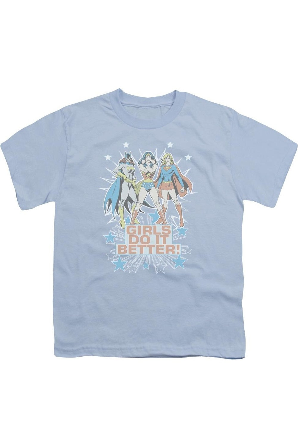 Футболка с коротким рукавом для девочек DC Comics "Girls Do It Better" Gildan, светло-голубой
Футболка с коротким рукавом для девочек DC Comics "Girls Do It Better" Gildan, светло-голубой
