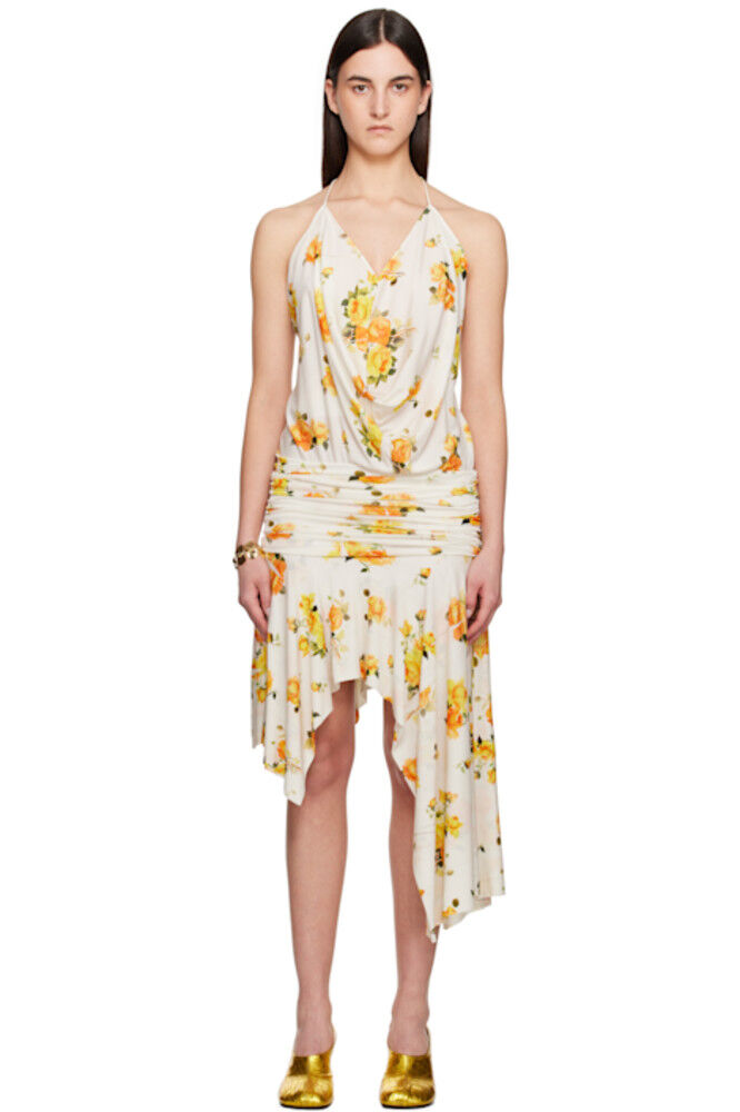 Бело-оранжевое платье миди на бретелях Acne Studios
Бело-оранжевое платье миди на бретелях Acne Studios