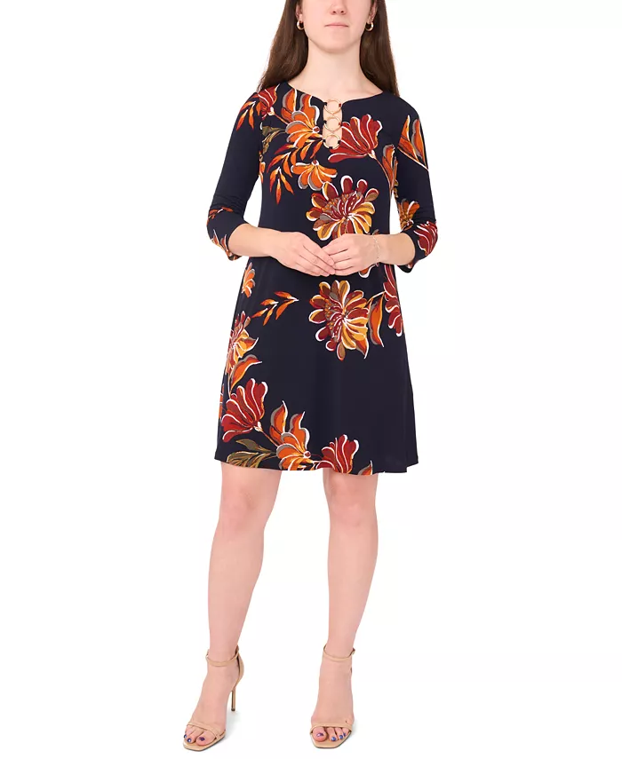 Платье-футляр с круглым вырезом и тремя кольцами MSK
Платье-футляр с круглым вырезом и тремя кольцами MSK