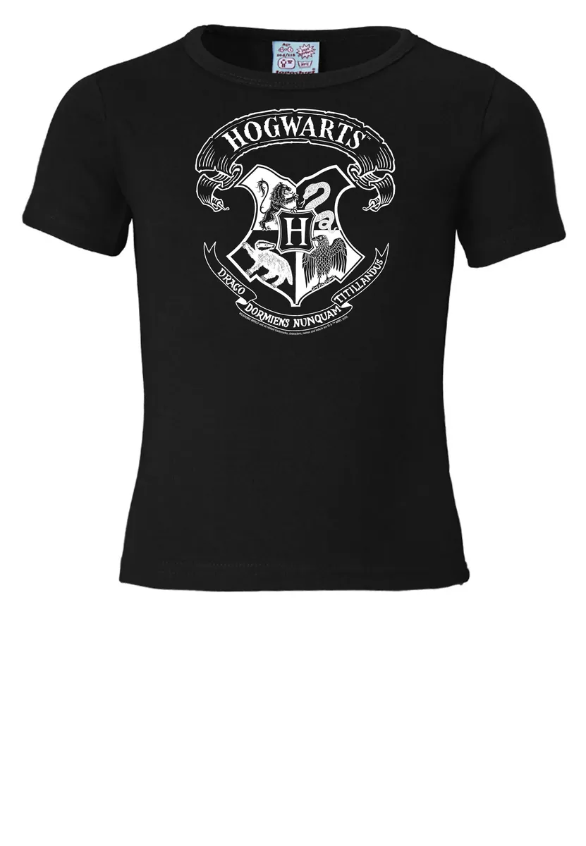Футболка Logoshirt "Гарри Поттер - Logoshirt Хогвартса (белая)" с лицензионным оригинальным дизайном, черный 
Футболка Logoshirt "Гарри Поттер - Logoshirt Хогвартса (белая)" с лицензионным оригинальным дизайном, черный