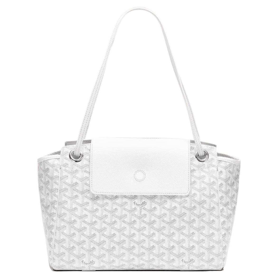 Рюкзак из холста с кожаной отделкой на одно плечо Trumpets Women's GOYARD, белый
Рюкзак из холста с кожаной отделкой на одно плечо Trumpets Women's GOYARD, белый