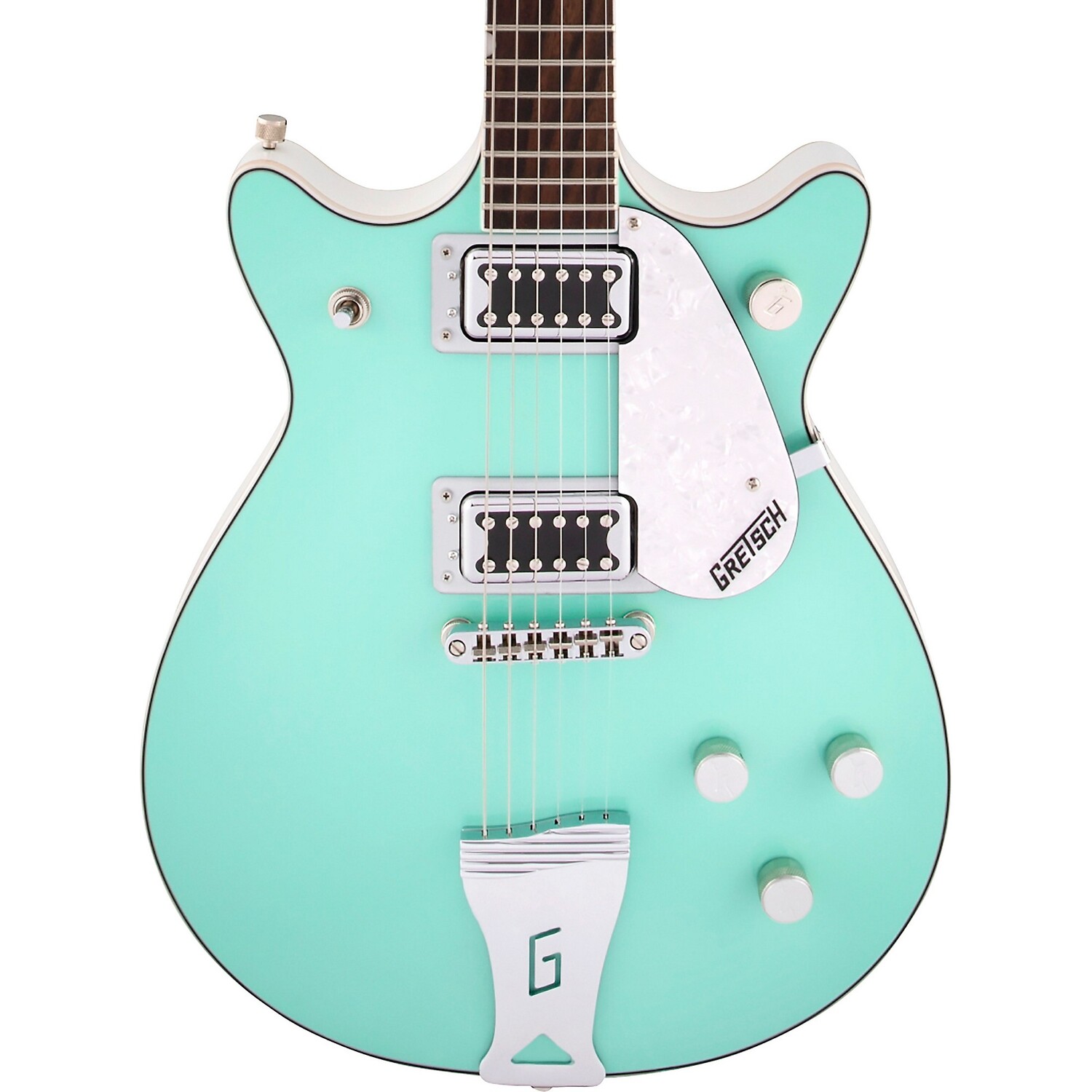 Gretsch Guitars G5237 Electromatic Double Jet FT Электрогитара Surf зеленый и белый
Gretsch Guitars G5237 Electromatic Double Jet FT Электрогитара Surf зеленый и белый