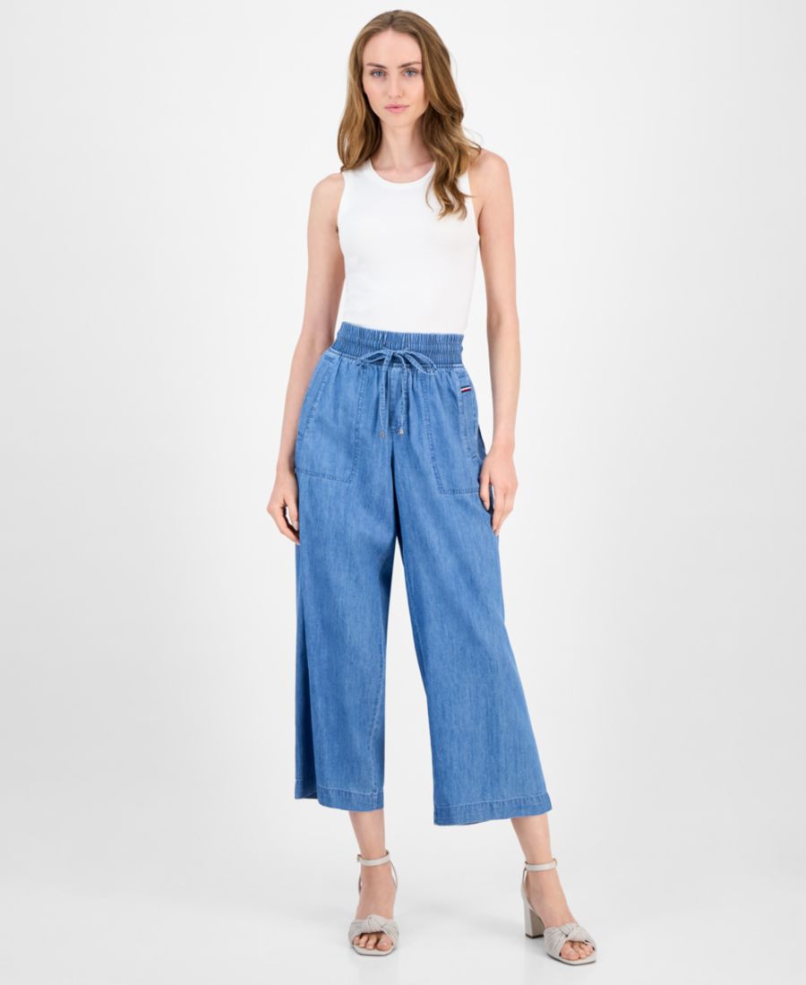 Женские брюки из шамбре с завязками на талии Tommy Hilfiger, Lt Benson
Женские брюки из шамбре с завязками на талии Tommy Hilfiger, Lt Benson