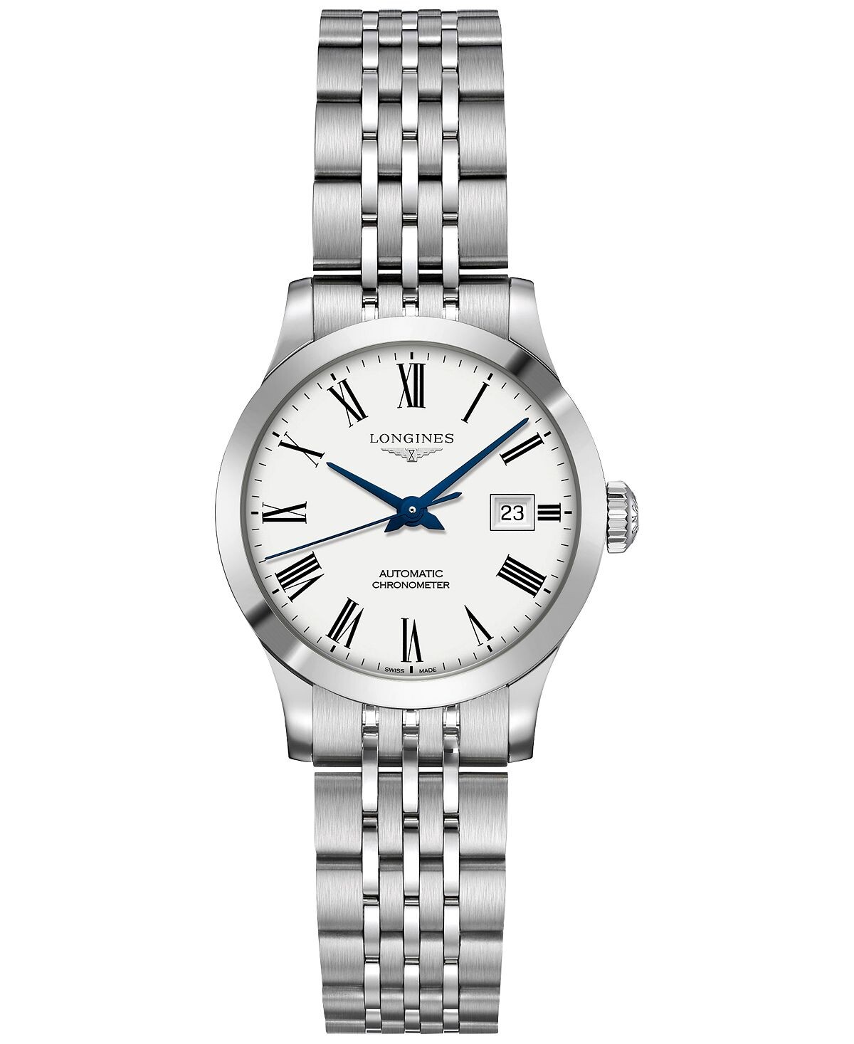 Женские швейцарские автоматические часы с хронометром и браслетом из нержавеющей стали, 30 мм Longines
Женские швейцарские автоматические часы с хронометром и браслетом из нержавеющей стали, 30 мм Longines