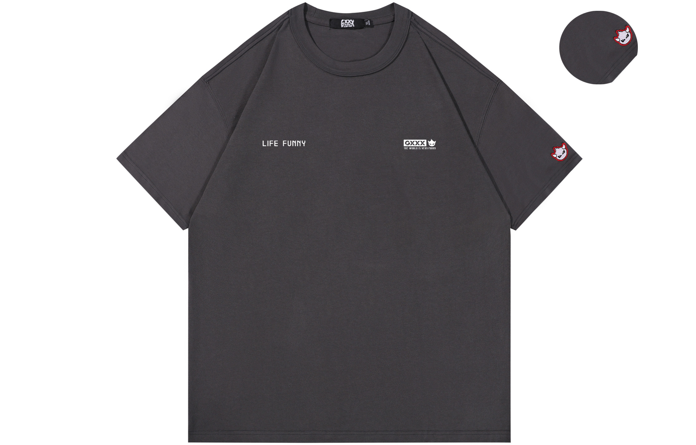 Футболка с круглым вырезом 100% хлопок короткий рукав unisex GXXX, темно-серый
Футболка с круглым вырезом 100% хлопок короткий рукав unisex GXXX, темно-серый