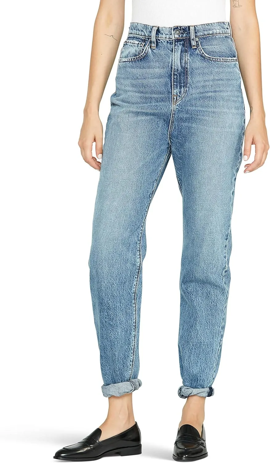 HUDSON Womens Elly Extreme High Rise, Tapered, Straight Leg Jean
HUDSON Womens Elly Extreme High Rise, Tapered, Straight Leg Jean