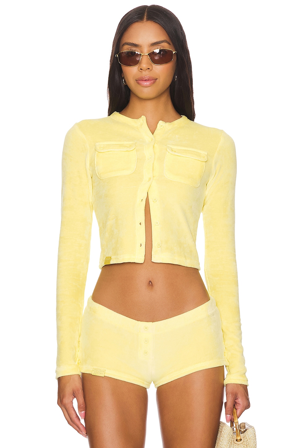 Велюровый кардиган Jaded London, желтый
Велюровый кардиган Jaded London, желтый