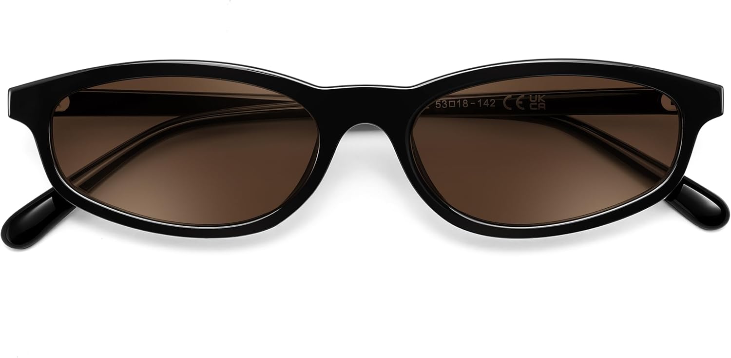 Солнцезащитные очки FEISEDY маленького овального размера для женщин и мужчин, «кошачий глаз» в стиле 90-х и 2000-х, легкие узкие очки, модные очки B9169, Black Frame Brown Lens
Солнцезащитные очки FEISEDY маленького овального размера для женщин и мужчин, «кошачий глаз» в стиле 90-х и 2000-х, легкие узкие очки, модные очки B9169, Black Frame Brown Lens