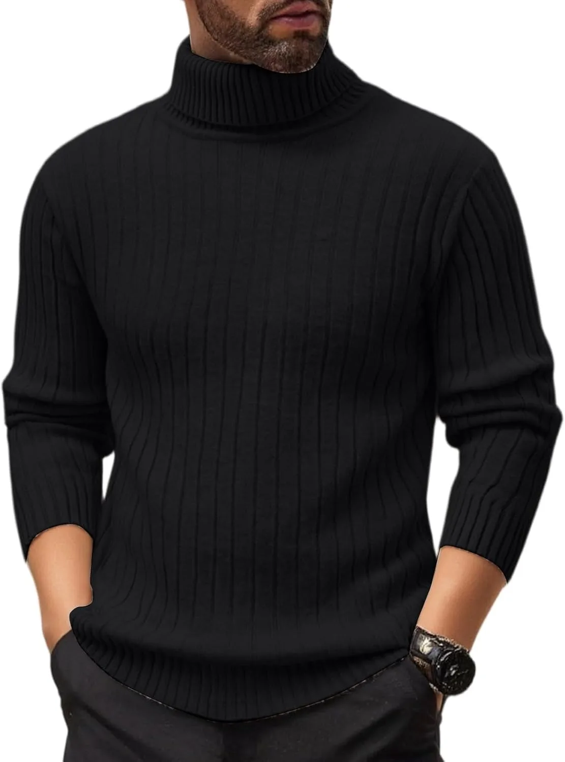 Мужской водолазка с длинным рукавом Slim Fit HUEAHDOU
Мужской водолазка с длинным рукавом Slim Fit HUEAHDOU