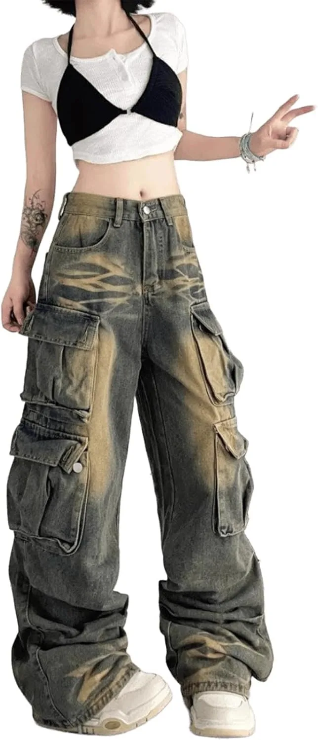 Рабочие джинсы в стиле ретро Wasteland с множеством карманов LREUIP
Рабочие джинсы в стиле ретро Wasteland с множеством карманов LREUIP