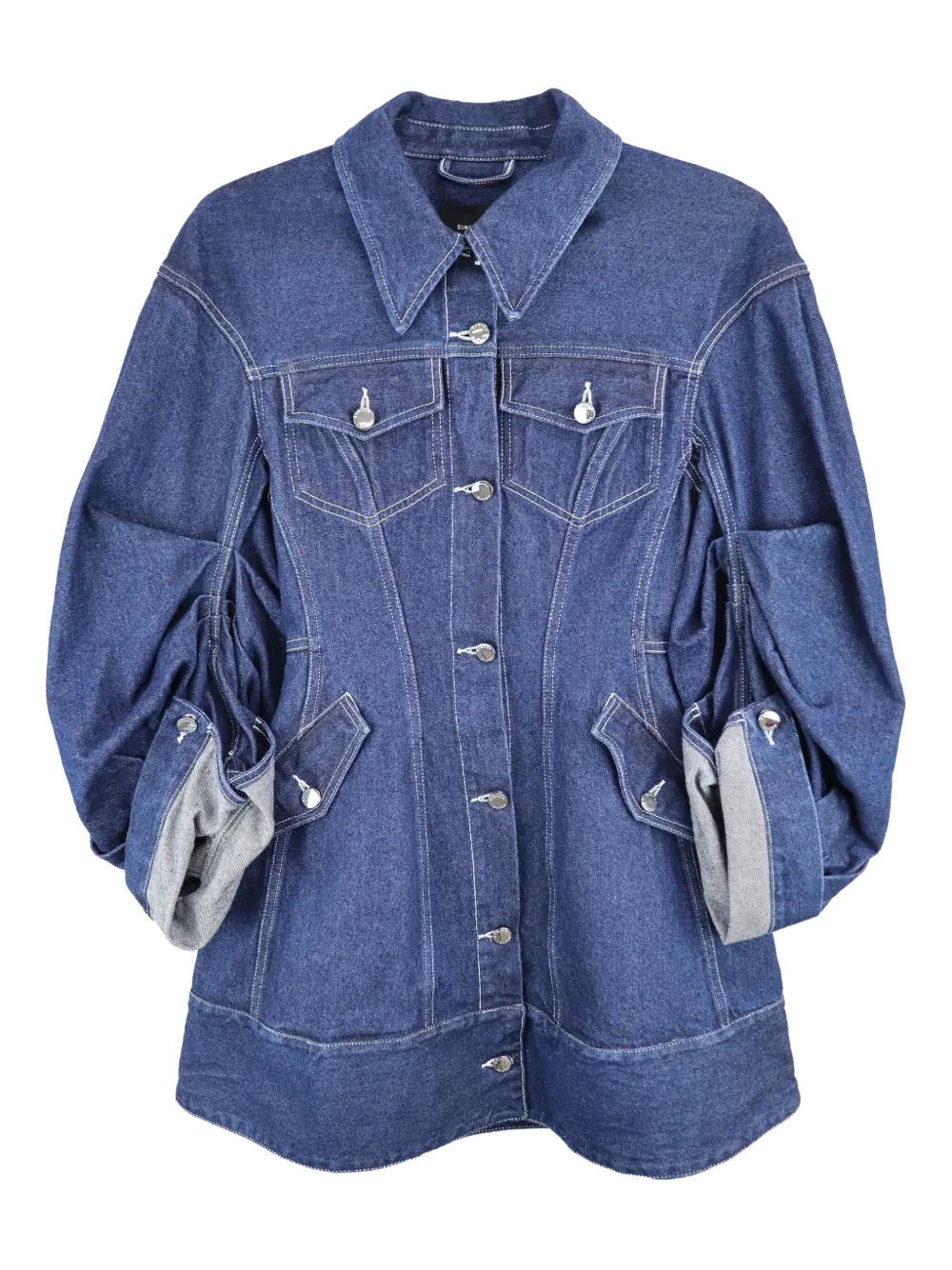 Джинсовая куртка с рукавами-буфами Simone Rocha, синий
Джинсовая куртка с рукавами-буфами Simone Rocha, синий