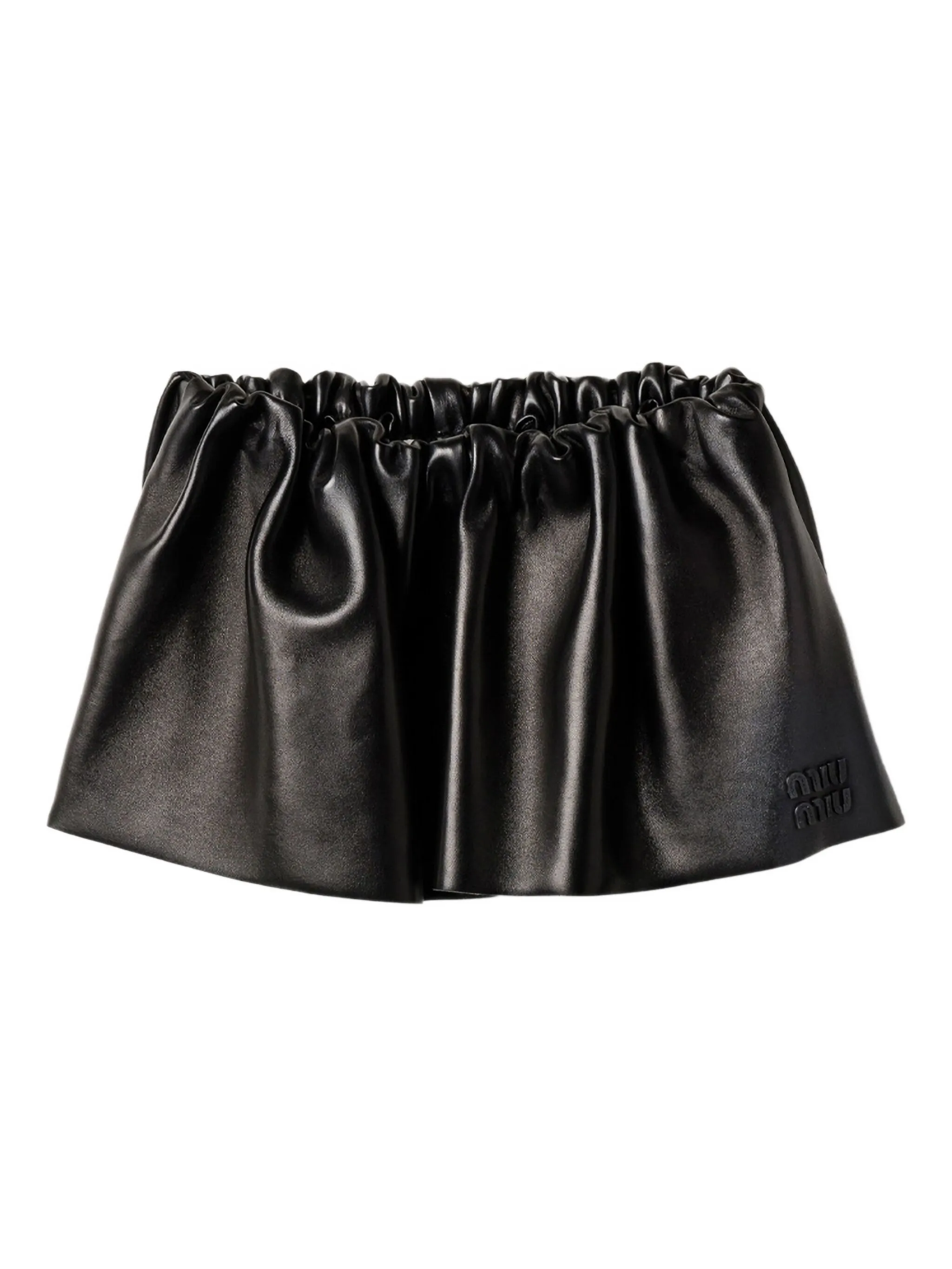 Кожаная юбка мини Miu Miu, черный
Кожаная юбка мини Miu Miu, черный