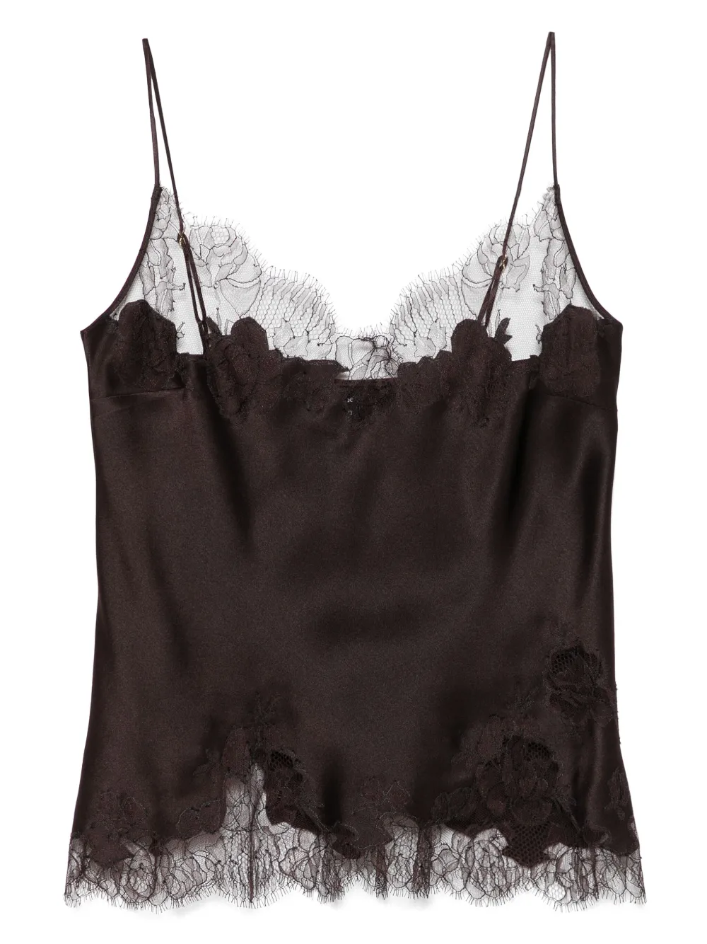 Шелковый топ на бретелях Carine Gilson, коричневый
Шелковый топ на бретелях Carine Gilson, коричневый