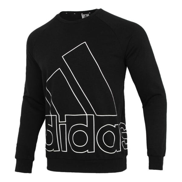 Толстовка men's big lo swt ft logo printing casual sports round neck black Adidas, черный 
Толстовка men's big lo swt ft logo printing casual sports round neck black Adidas, черный
