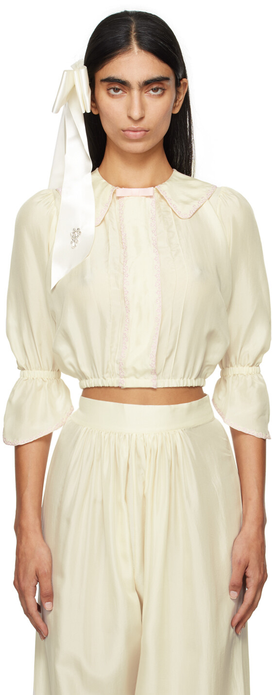 Сонная блузка цвета слоновой кости Ashley Williams
Сонная блузка цвета слоновой кости Ashley Williams