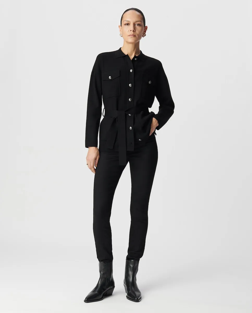 Женская куртка с пуговицами и поясом Ikks, черный
Женская куртка с пуговицами и поясом Ikks, черный