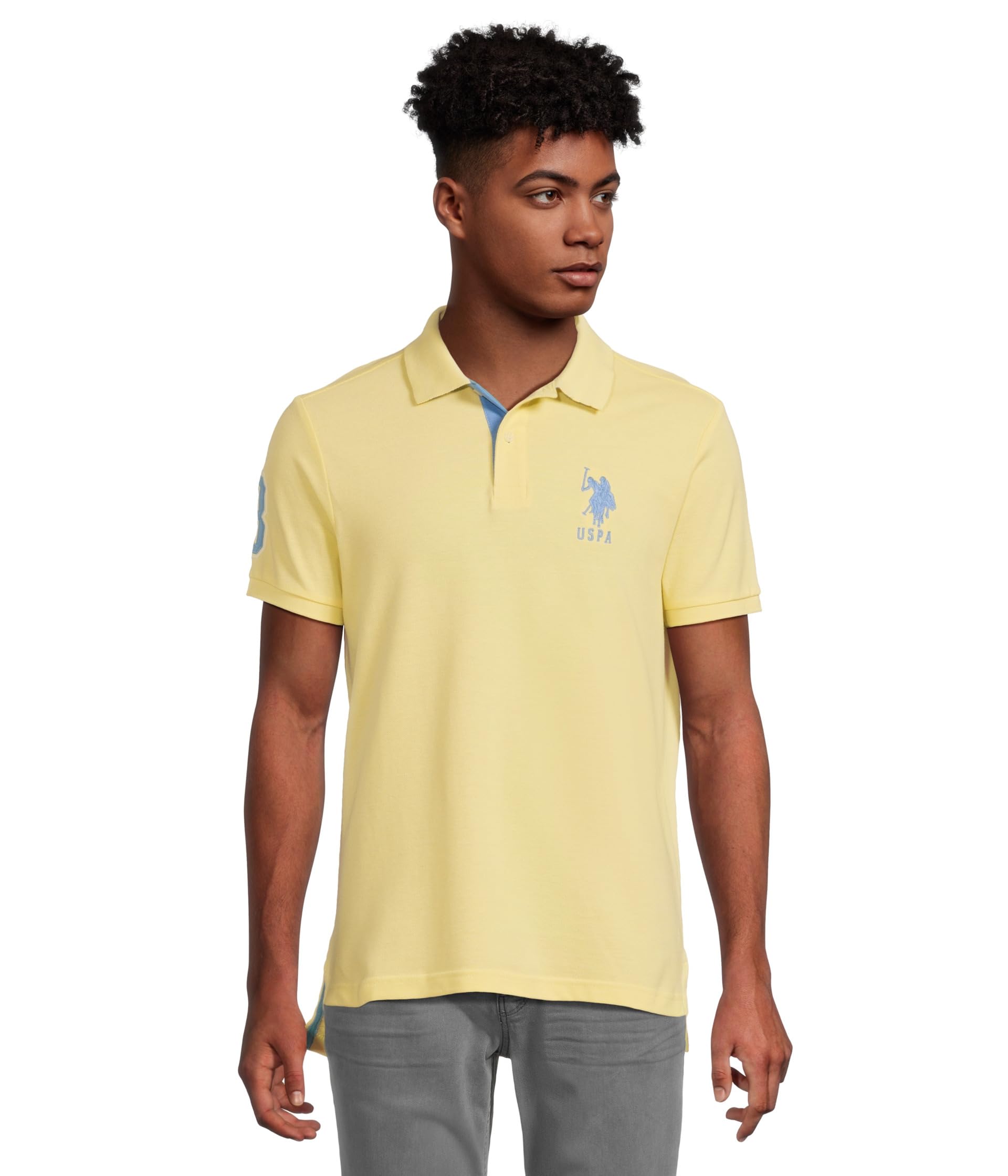 Поло U.S. POLO ASSN. Slim Fit Big Horse Polo With Stripe Collar, PopcornSee Less
Поло U.S. POLO ASSN. Slim Fit Big Horse Polo With Stripe Collar, PopcornSee Less