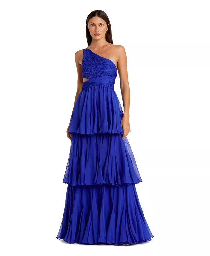 Женское многоярусное шифоновое платье на одно плечо Mac Duggal, синий
Женское многоярусное шифоновое платье на одно плечо Mac Duggal, синий
