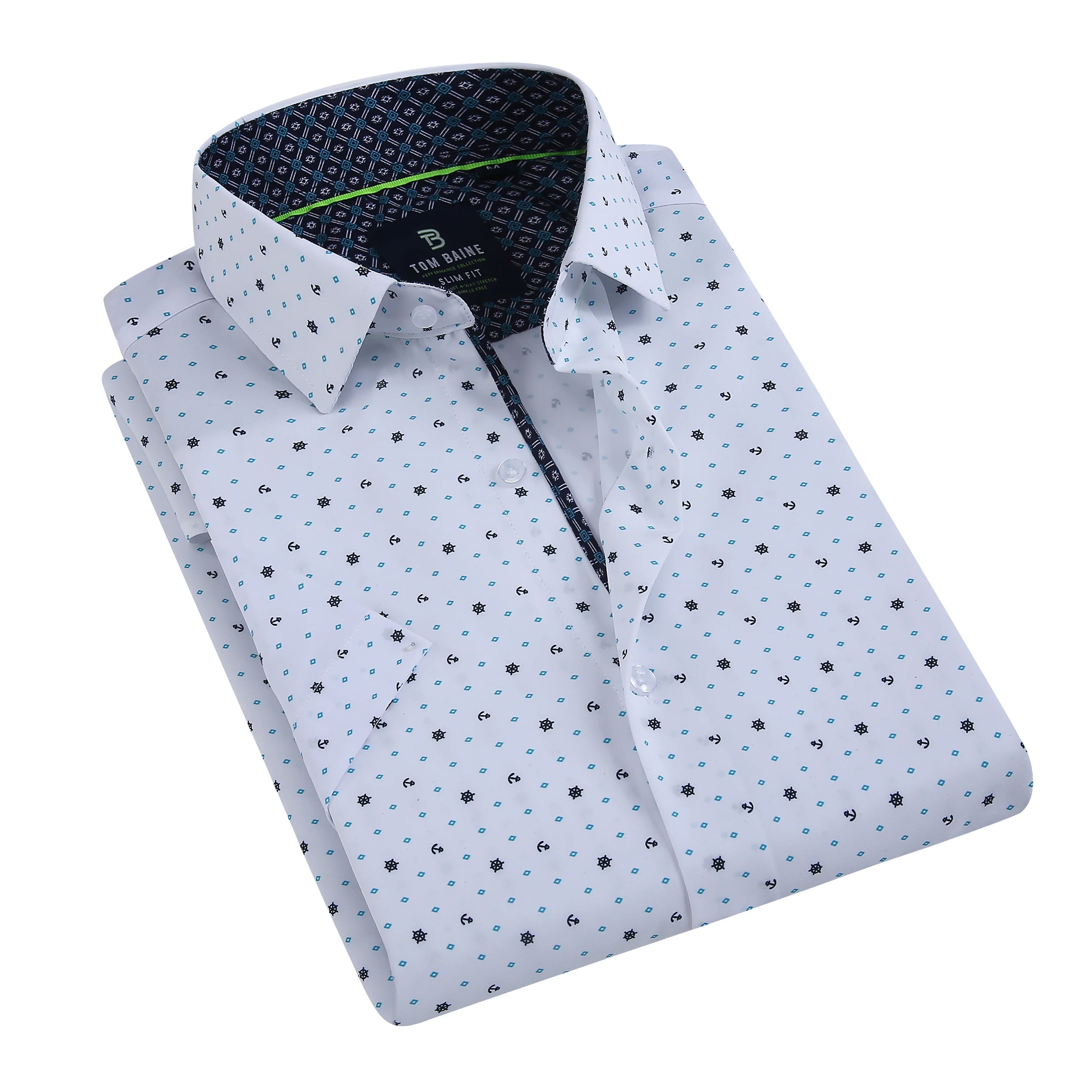 Tom Baine Slim Fit рубашка мужская с коротким рукавом Performance Stretch Button Down, белый
Tom Baine Slim Fit рубашка мужская с коротким рукавом Performance Stretch Button Down, белый