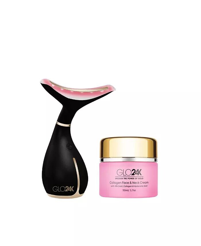Светодиодный косметический массажер для шеи и лица + коллагеновый крем для шеи Glo24K
Светодиодный косметический массажер для шеи и лица + коллагеновый крем для шеи Glo24K