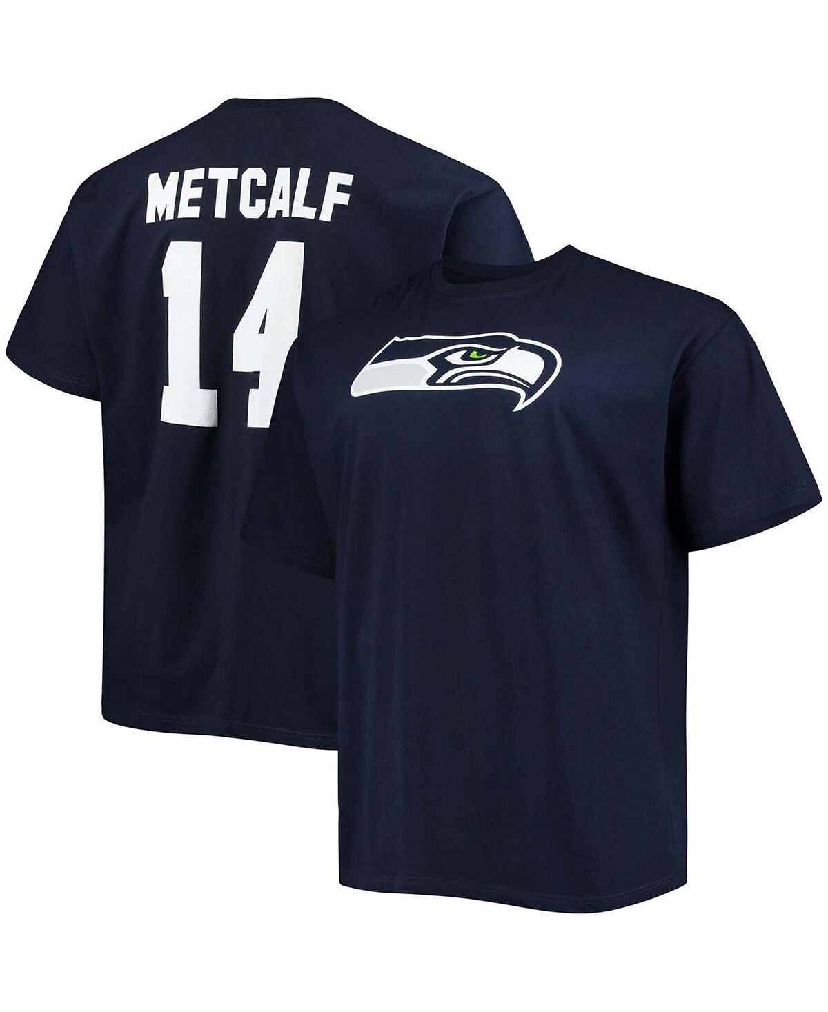 Мужская футболка Big and Tall DK Metcalf College Navy Seattle Seahawks с именем игрока и номером Fanatics
Мужская футболка Big and Tall DK Metcalf College Navy Seattle Seahawks с именем игрока и номером Fanatics