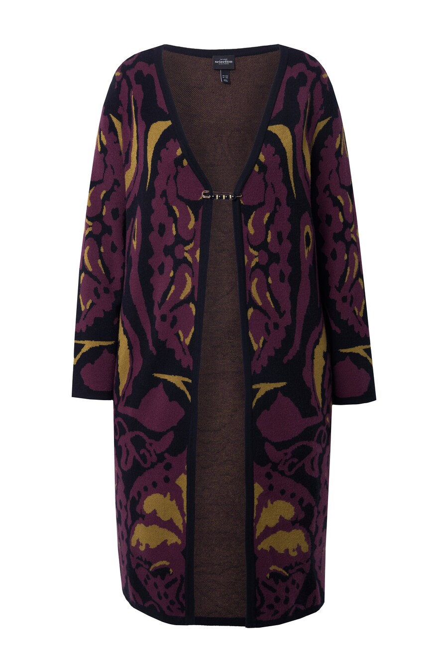 Вязаный кардиган Ulla Popken, черный
Вязаный кардиган Ulla Popken, черный