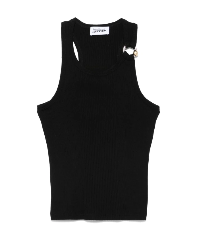 Черный ребристый топ без рукавов Jean Paul Gaultier, черный
Черный ребристый топ без рукавов Jean Paul Gaultier, черный