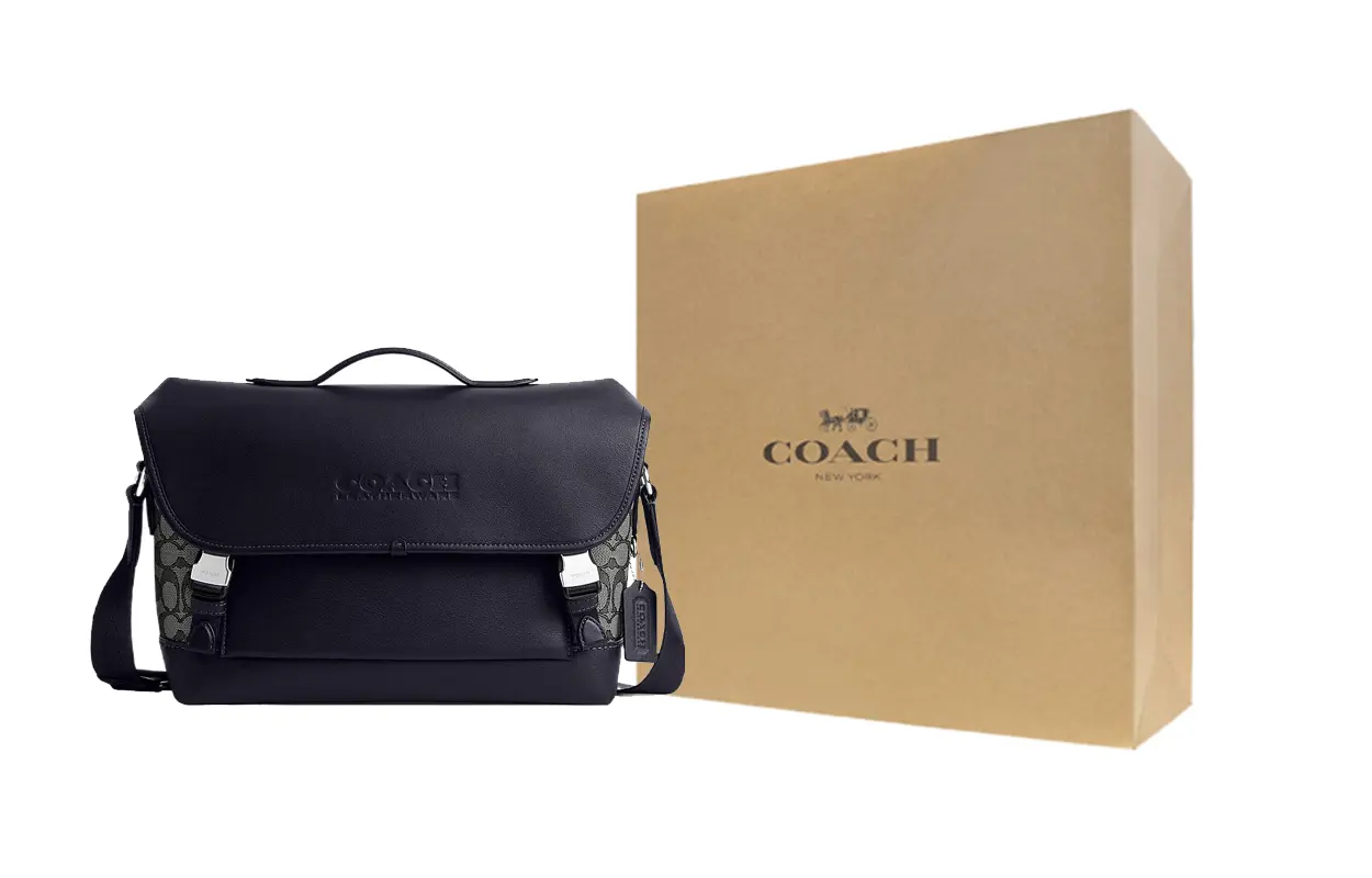 COACH Сумка-мессенджер из жаккарда с кожаными вставками
COACH Сумка-мессенджер из жаккарда с кожаными вставками