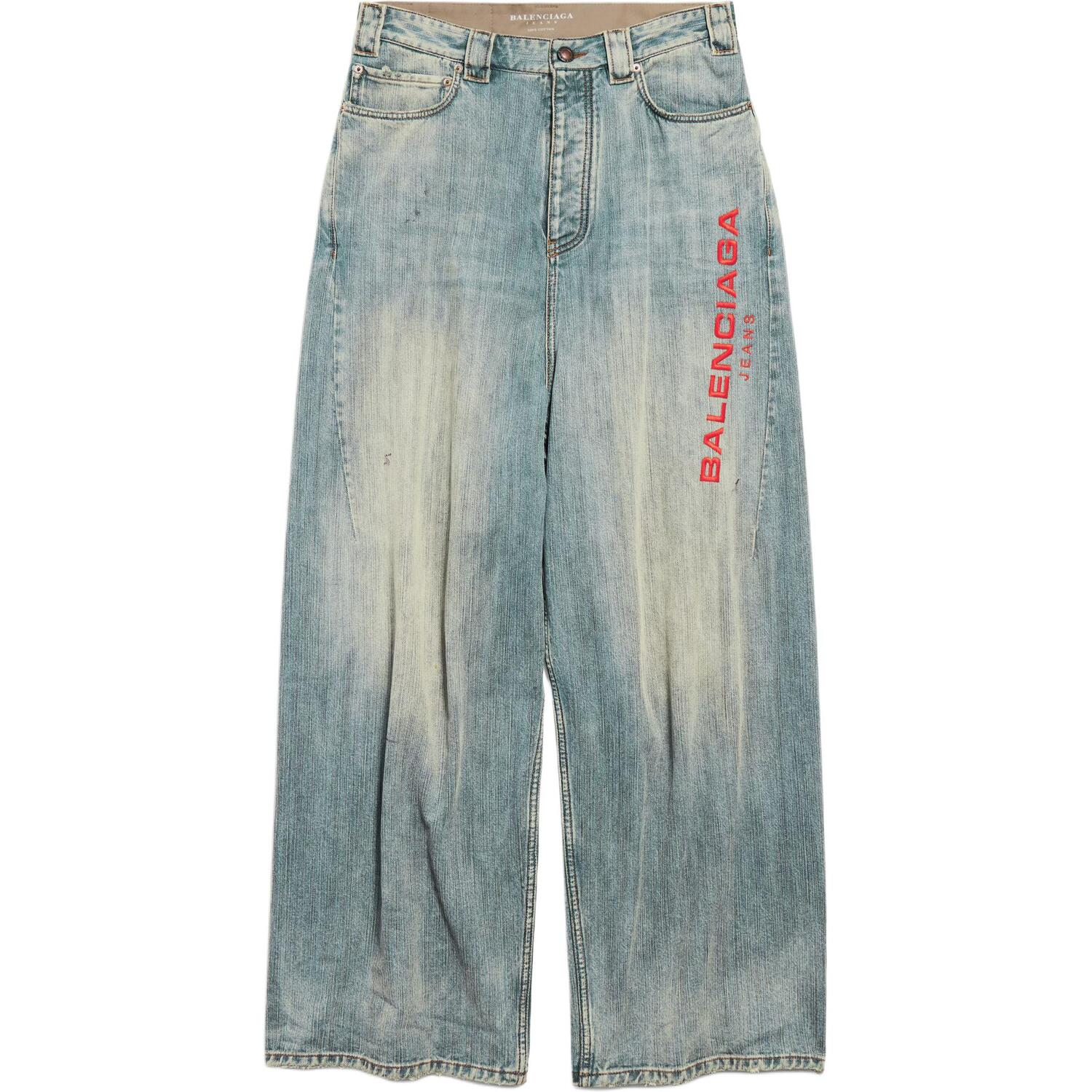Джинсы с вышитым логотипом Balenciaga, светло-голубой
Джинсы с вышитым логотипом Balenciaga, светло-голубой