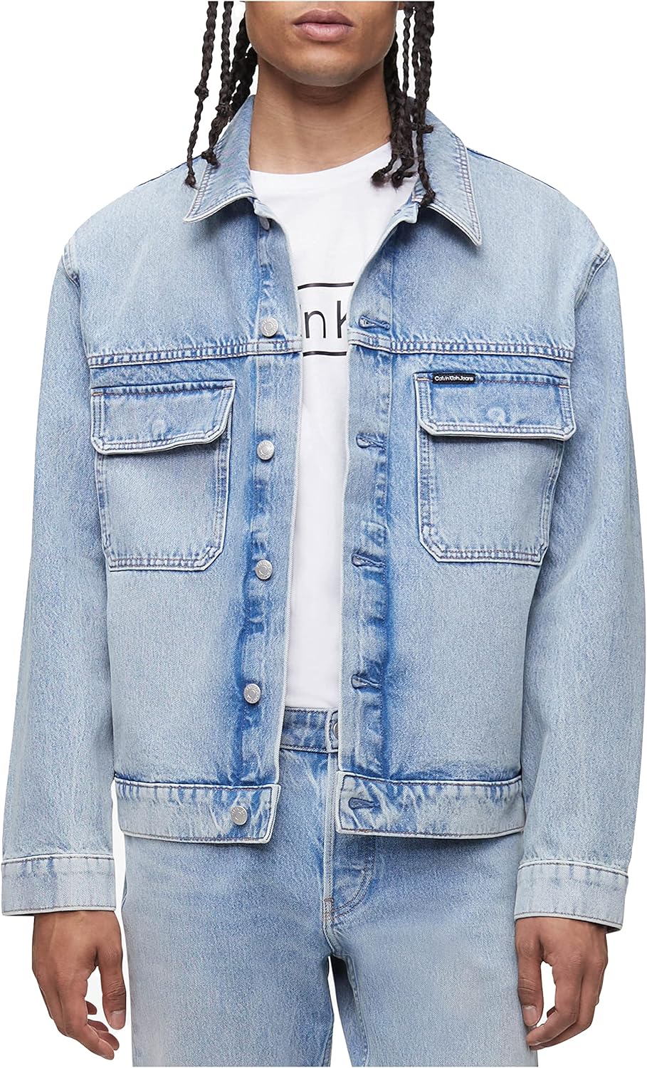 Мужская куртка-тракер Calvin Klein средней фактуры Stonewash, Fontaine Medium
Мужская куртка-тракер Calvin Klein средней фактуры Stonewash, Fontaine Medium