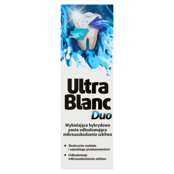 Отбеливающая гибридная зубная паста, восстанавливающая микроповреждения эмали для чистки зубов, 75 мл Ultrablanc Duo
Отбеливающая гибридная зубная паста, восстанавливающая микроповреждения эмали для чистки зубов, 75 мл Ultrablanc Duo