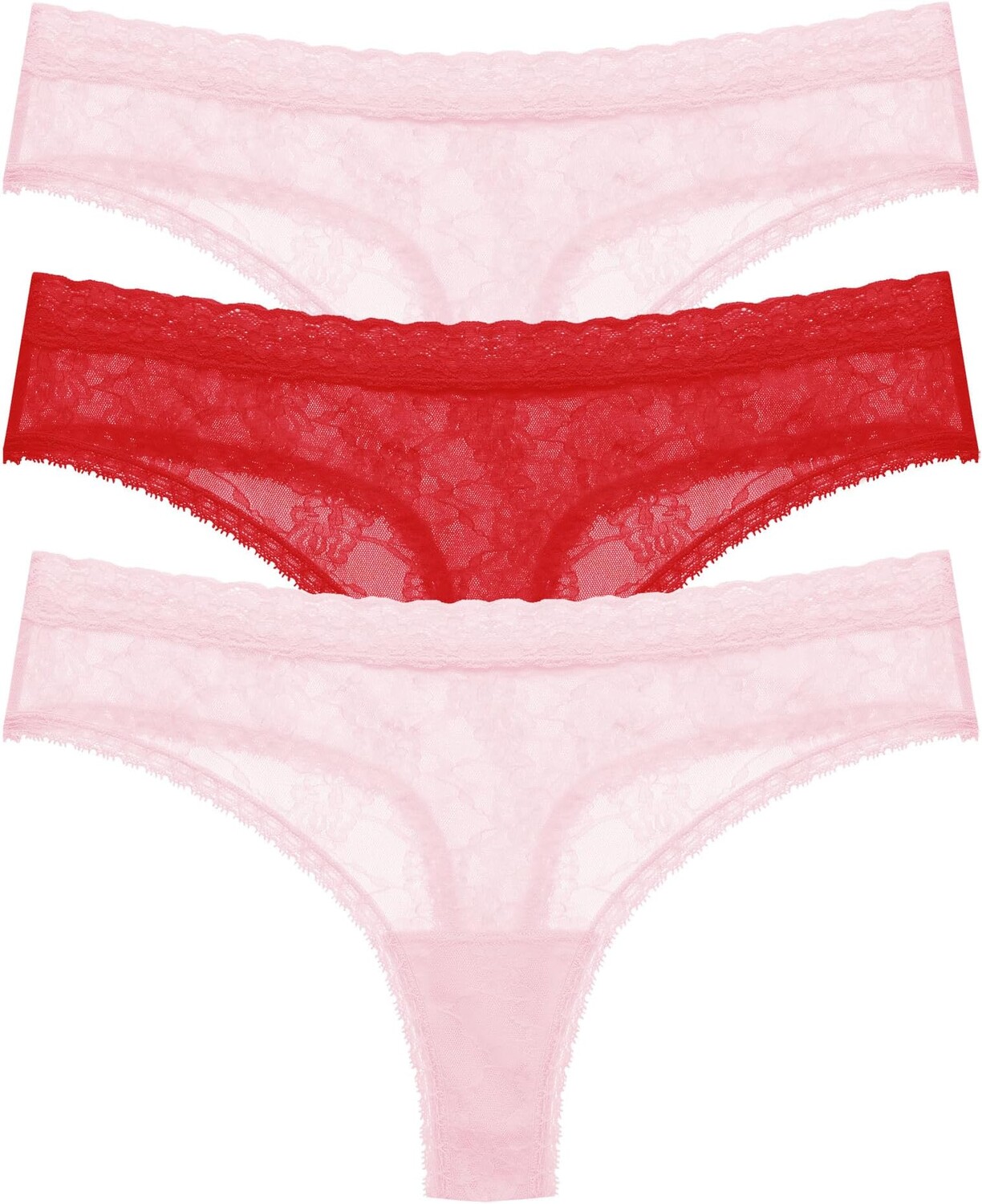 Набор из 3 кружевных стрингов Bliss Allure Natori, цвет Pink Suede/Poinsettia/Pink Suede
Набор из 3 кружевных стрингов Bliss Allure Natori, цвет Pink Suede/Poinsettia/Pink Suede