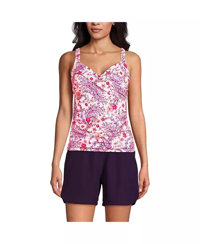 Женский купальник-танкини с длинным торсом и v-образным вырезом на косточках, топ-топ Lands' End, розовый
Женский купальник-танкини с длинным торсом и v-образным вырезом на косточках, топ-топ Lands' End, розовый