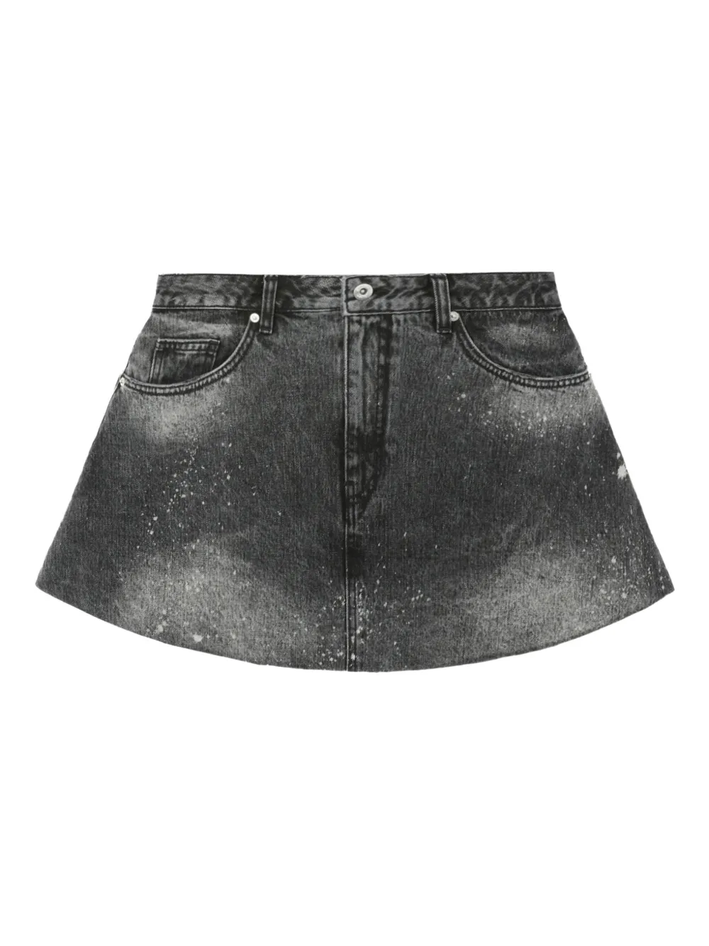 Юбка из денима с брызгами краски We11done, черный
Юбка из денима с брызгами краски We11done, черный