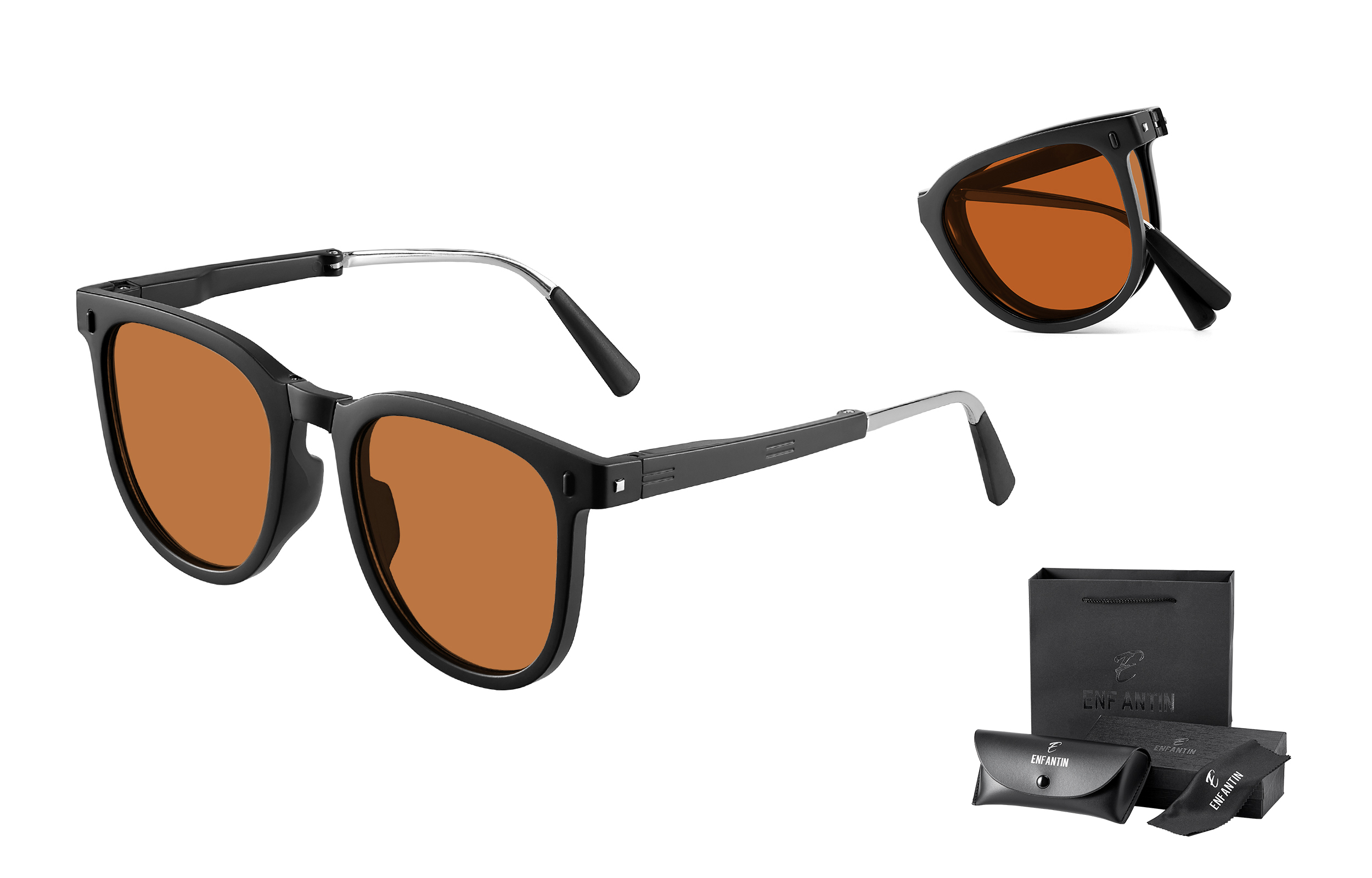 ENFANTIN Аксессуар унисекс Alloy Square, Foldable Black Frame Tea Brown, Box
ENFANTIN Аксессуар унисекс Alloy Square, Foldable Black Frame Tea Brown, Box