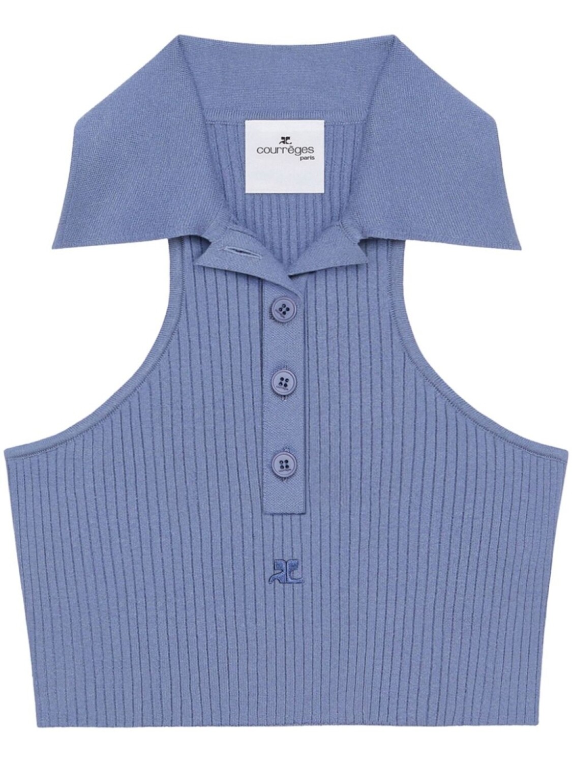 Courrèges укороченная рубашка поло, синий
Courrèges укороченная рубашка поло, синий