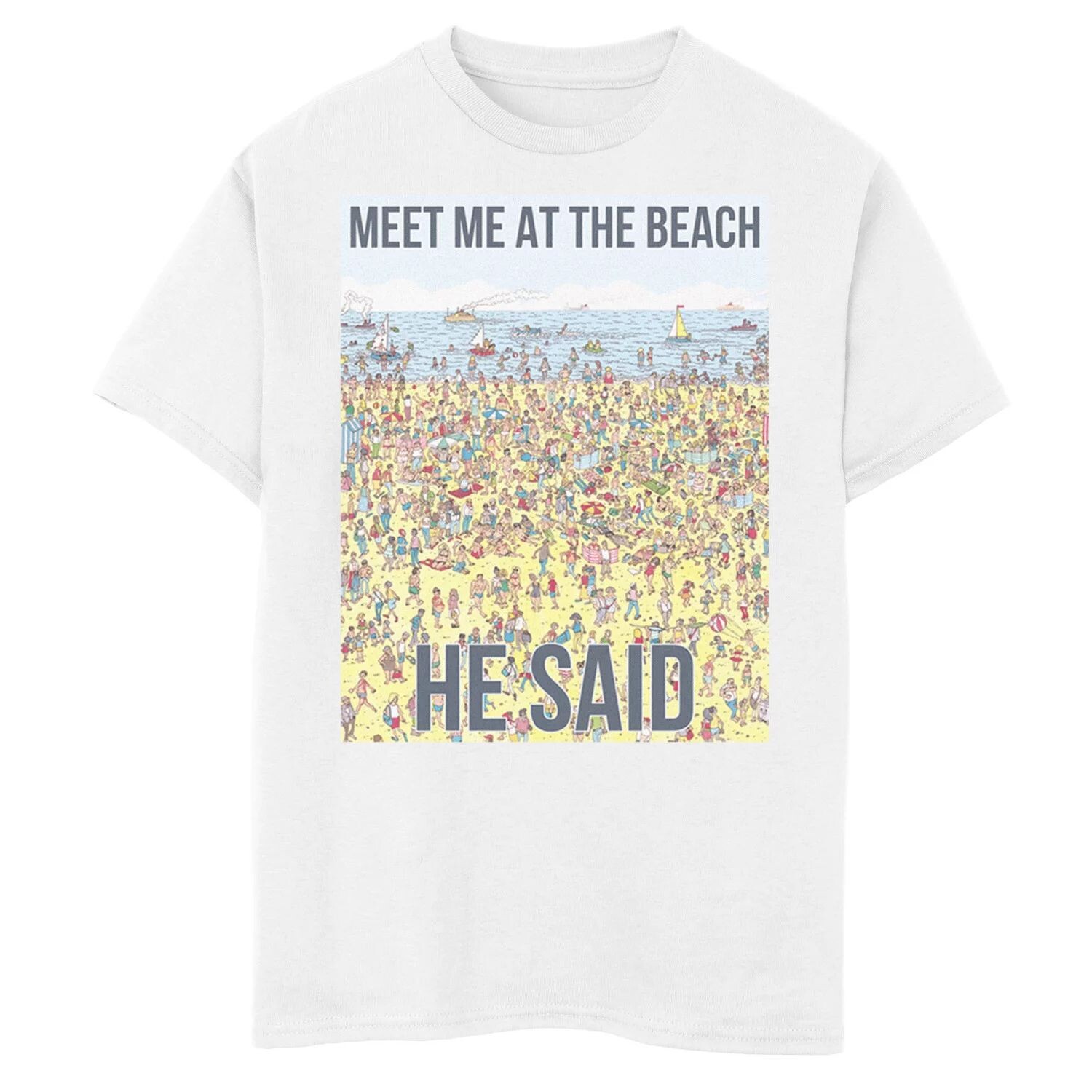 Футболка с рисунком для мальчиков 8–20 лет, где Уолдо встретит меня на пляже, он сказал Licensed Character, белый
Футболка с рисунком для мальчиков 8–20 лет, где Уолдо встретит меня на пляже, он сказал Licensed Character, белый