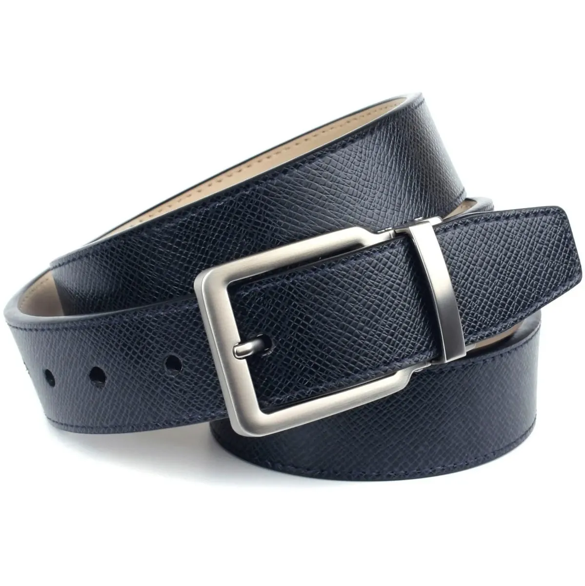 Кожаный ремень Anthoni Crown с узором и сатинированной застежкой, черный
Кожаный ремень Anthoni Crown с узором и сатинированной застежкой, черный