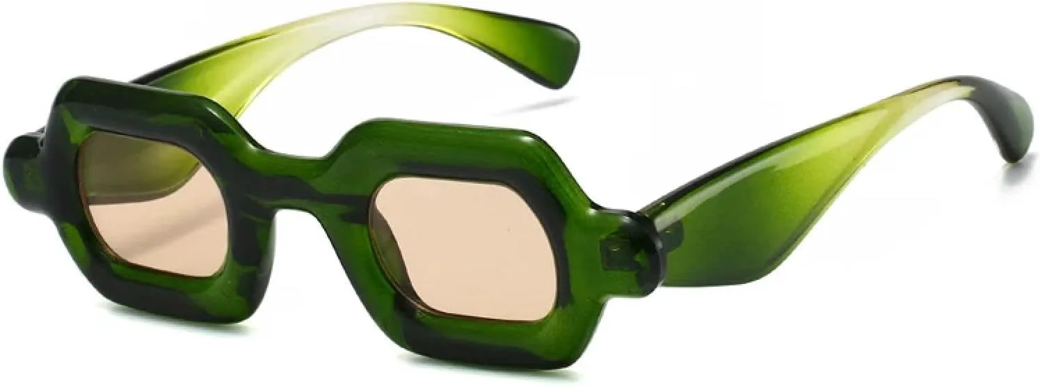 Ретро-солнцезащитные очки конфетных цветов, маленькие женские, модные, с широкими дужками, мужские панк-очки, градиентные, UV400 generic, Green Champagne
Ретро-солнцезащитные очки конфетных цветов, маленькие женские, модные, с широкими дужками, мужские панк-очки, градиентные, UV400 generic, Green Champagne