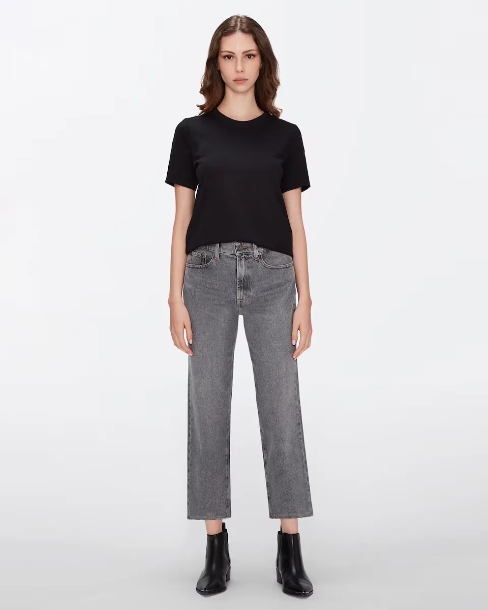 Женские прямые джинсы Logan Stovepipe с потертостями 7 For all mankind, серый
Женские прямые джинсы Logan Stovepipe с потертостями 7 For all mankind, серый