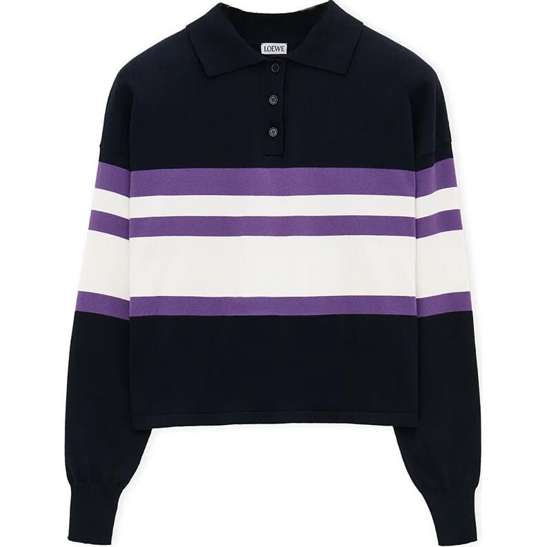 Рубашка-поло женская Loewe, черный / белый / фиолетовый
Рубашка-поло женская Loewe, черный / белый / фиолетовый