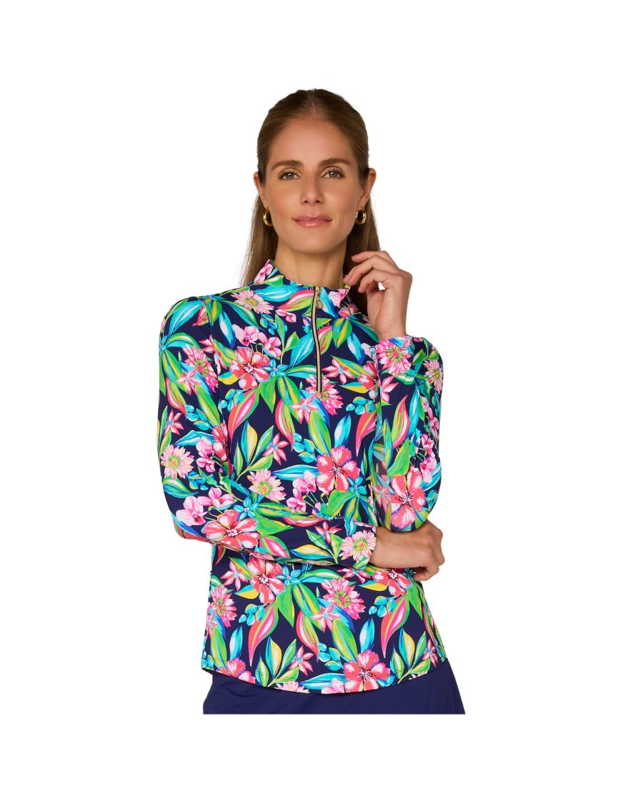 Топ с длинными рукавами и воротником-стойкой от G Lifestyle G Lifestyle Clothing, Navy blooming flower
Топ с длинными рукавами и воротником-стойкой от G Lifestyle G Lifestyle Clothing, Navy blooming flower