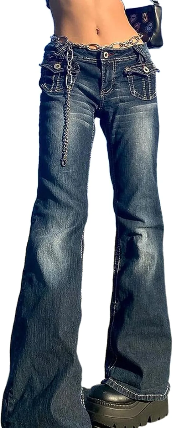 NUFIWI Женские готические карго штаны Loose Low Waist
NUFIWI Женские готические карго штаны Loose Low Waist