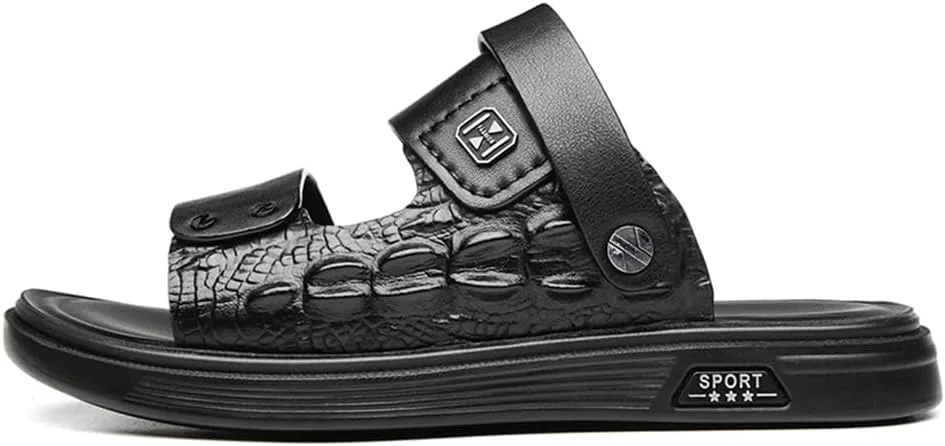 Мужские летние повседневные сандалии с открытым носком из кожи, уличные удобные регулируемые сандалии-рыбацкие тапочки для пляжа Abborora
Мужские летние повседневные сандалии с открытым носком из кожи, уличные удобные регулируемые сандалии-рыбацкие тапочки для пляжа Abborora