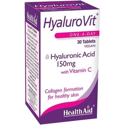 Hyalurovit Гиалуроновая кислота Веганские таблетки 30 шт., Healthaid
Hyalurovit Гиалуроновая кислота Веганские таблетки 30 шт., Healthaid
